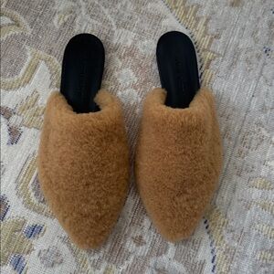 NEW Jenni Kayne Shearling Mules Size 39
